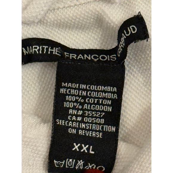 Vintage Marithé François Girbaud Men’s Polo Yellow/Navy/White Striped Sz XXL - Picture 6 of 7